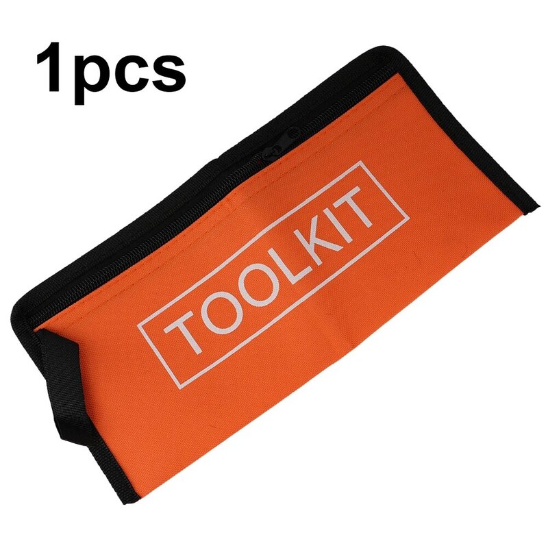 Bolsa de almacenamiento de herramientas, 28x13cm, de lona, naranja, Oxford, impermeable