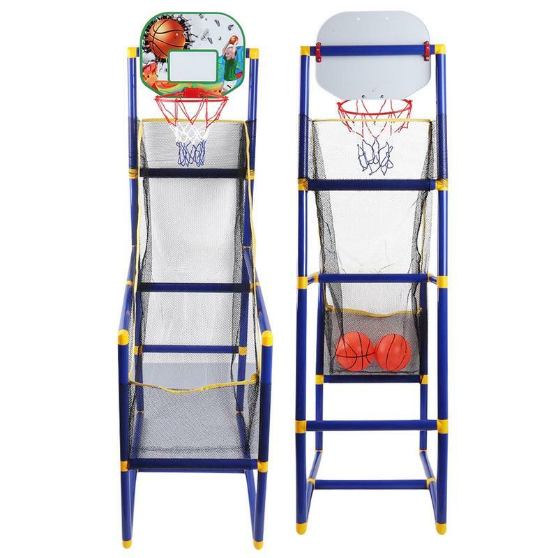 Máquina de tiro de baloncesto para interiores, juego de baloncesto Arcade portátil para niños, conjunto de juegos deportivos, juguete de entrenamiento de baloncesto para niños