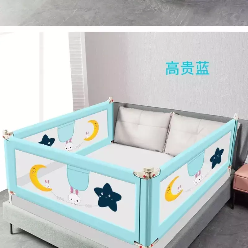 ราวป้องกันการตกหล่นของเด็กทารก Pagar tempat tidur เตียงอเนกประสงค์รางป้องกันเตียงเด็กปรับได้