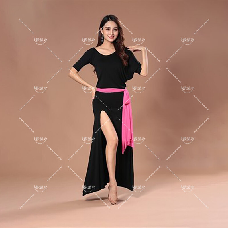 Długie sukienki do tańca brzucha Seksowna praktyka Modne ubrania Orientalna sukienka na występy Kostium do tańca scenicznego Jupes Longues Pour Femmes