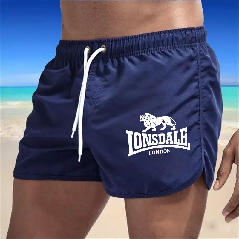 LONSDALE-pantalones cortos deportivos de playa para hombre, pantalones ligeros de verano, pantalones de chándal sueltos con bolsillo, 2024