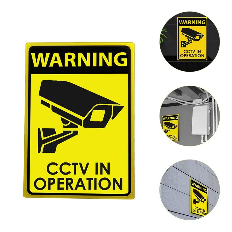 Video Surveillance Emblems Video Security Warning Emblems for CCTV Outdoor Monitoring System