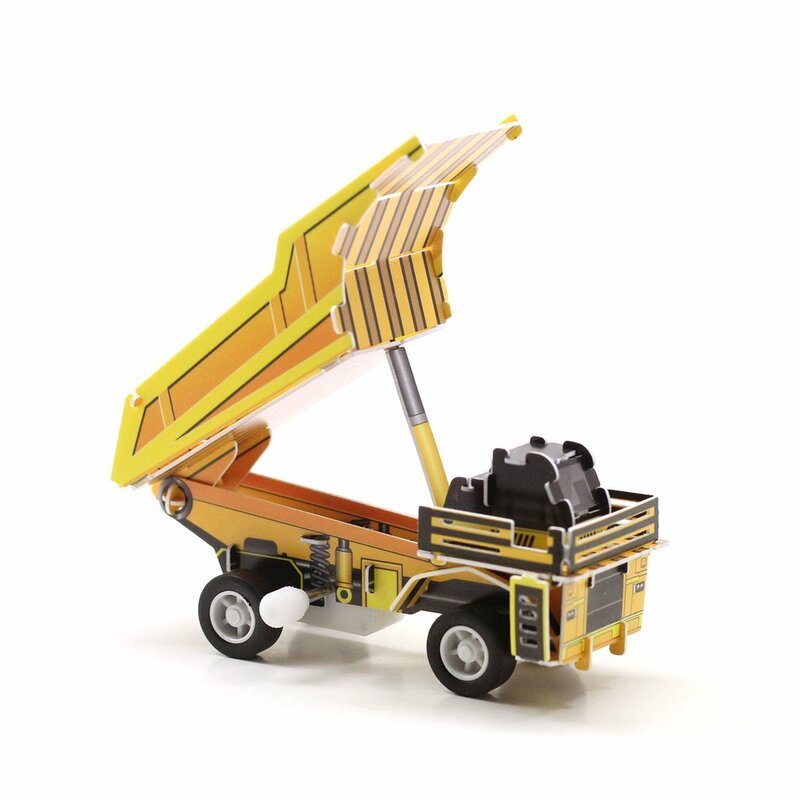 Mainan Puzzle rakit truk pesawat 3D, hadiah mainan rakitan dimensi anak plastik PP