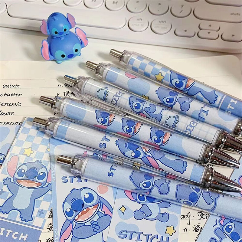 0.5mm Disney Stitch Gel Pen Black Press penna a sfera firma penna ufficio scuola scrittura forniture cancelleria regalo per bambini