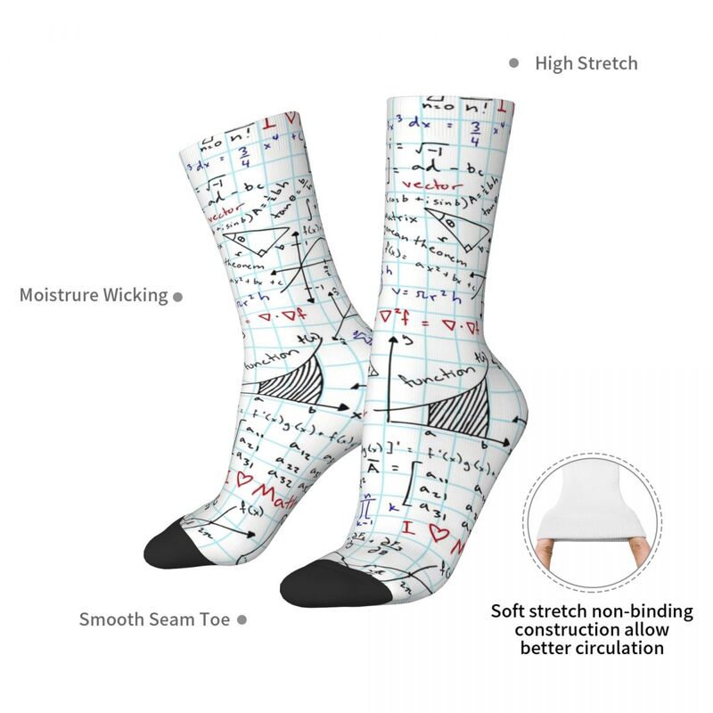 Math Homework kaus kaki Harajuku Super lembut stoking sepanjang musim aksesoris kaus kaki untuk pria wanita hadiah