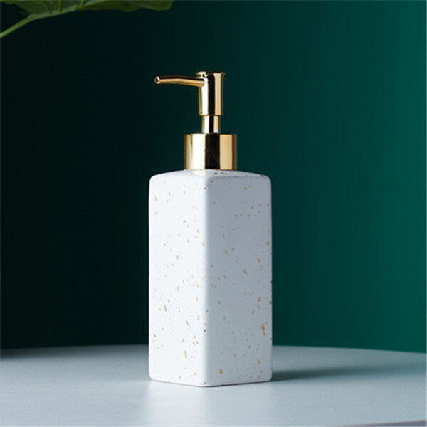 Luxo banheiro de cerâmica dispensador sabão de mármore garrafa chuveiro gel shampoo nordic casa casal copo sabão prato lavar ferramentas 1 pc