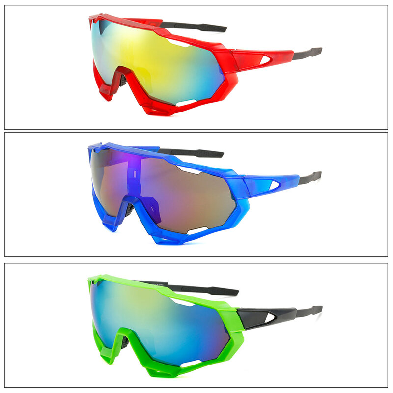Lunettes de soleil de cyclisme en plein air pour hommes et femmes, lunettes de protection UV, lunettes coupe-vent, verres polarisés, lunettes de sport