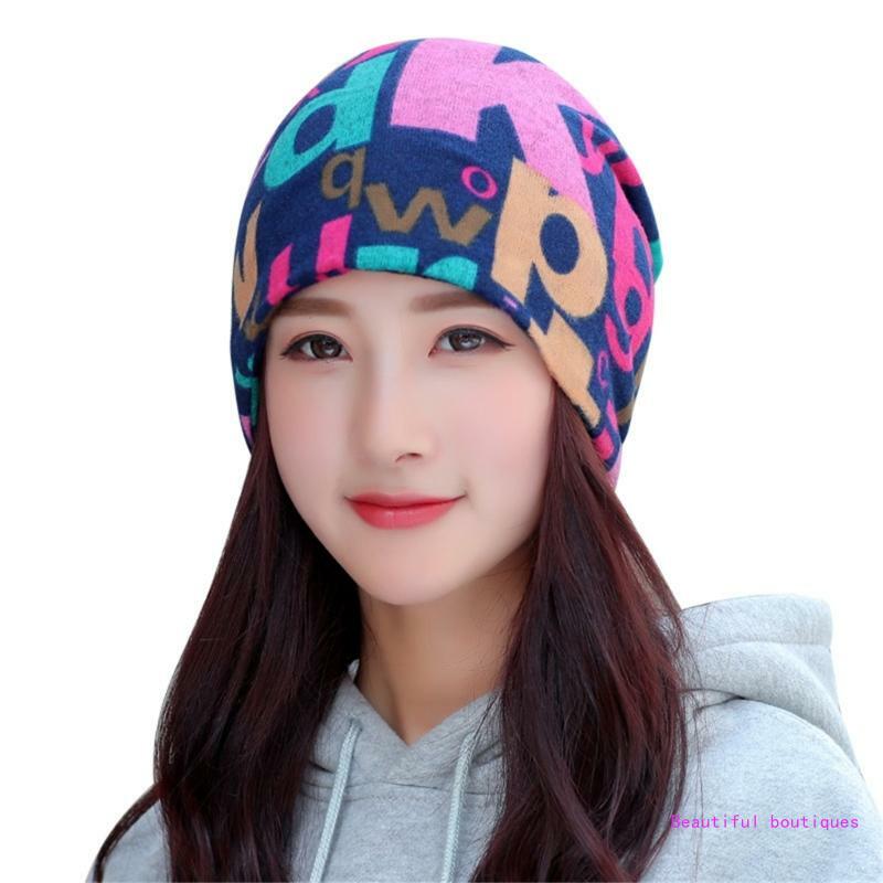 Women Neck Warmer/Hat Russian Cossack Cap for Winter Ski Snow Knitted Scarf DropShip