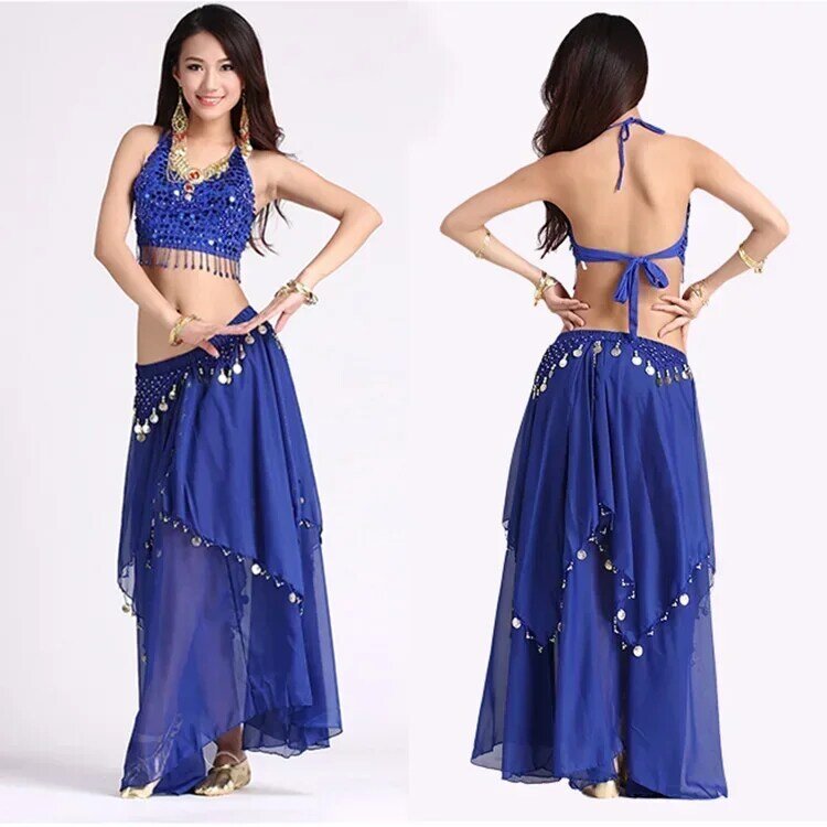 2pcs Set Women Belly Dance Costumes For Adult India Stage Gypsy Costumes Woman Bellydance Egypt Belly Dancing Suit For Women