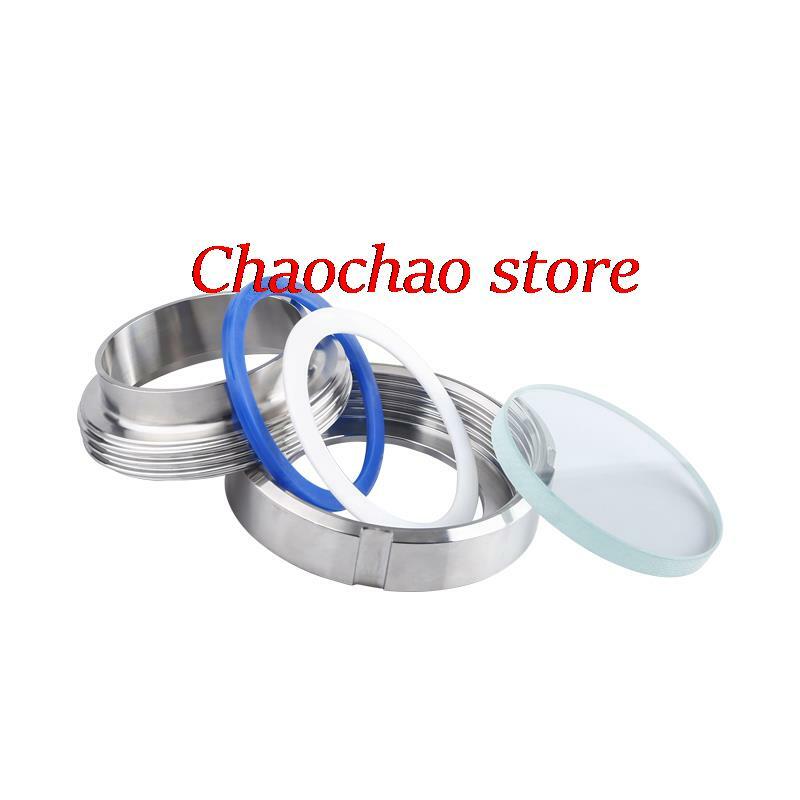 1pcs 25mm-108mm Sanitary Sight Glass Diopter Stainless Steel SS304 Circular Viewing Sight Glass