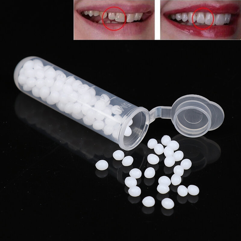 1 scatola Kit di riparazione temporanea dei denti denti e spazi vuoti denti finti colla solida strumento di bellezza dei denti dentiera adesivo sbiancamento dei denti