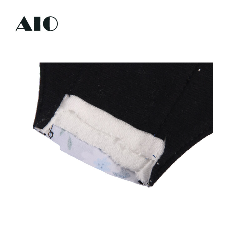 AIO-servilleta de algodón reutilizable para mamás, almohadilla de lactancia posparto, lavable, Menstrual, absorbente, mensual, S-03