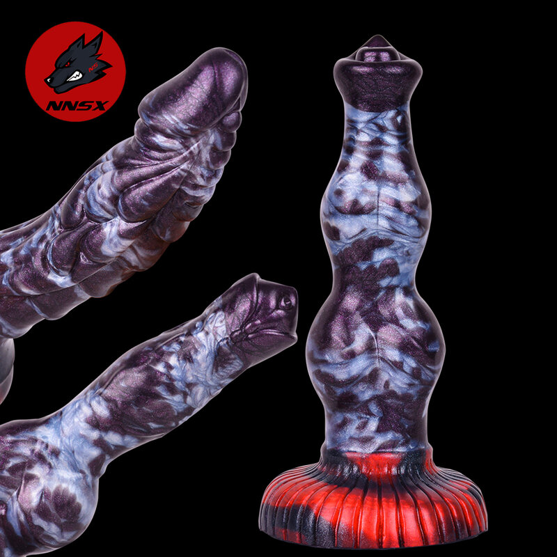 NNSX Dildo Penis Monster realistis silikon lunak untuk wanita G Spot stimulasi mainan seks Dildo Penis besar palsu cangkir hisap Dildo Anal