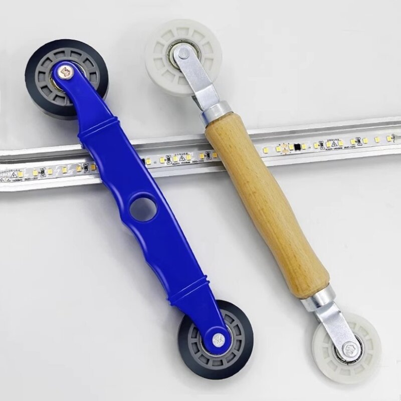 Rouleau de poignée de roue en caoutchouc, 6-8mm, outil d'installation de bande lumineuse LED, profil en aluminium, ruban en silicone, fixation de barre dure, accessoires de montage de lampe