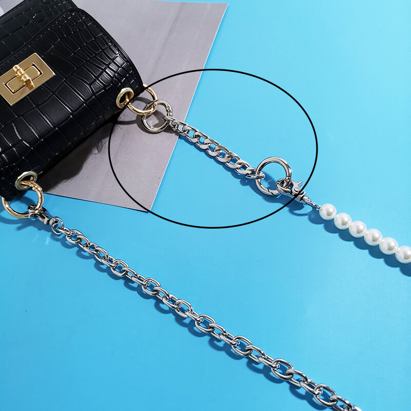 Short Metal Bag Chain para Mulheres, Bag Extension Chain, Decoração simples, Acessórios DIY, Moda