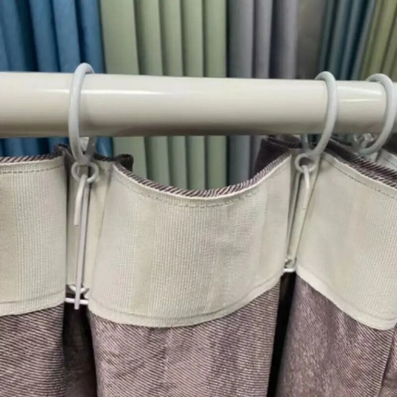 Long-Lasting Roman Circle Curtain Hooks, liso e polido, sem deformação, branco, ampla gama de aplicações, universal, 12pcs