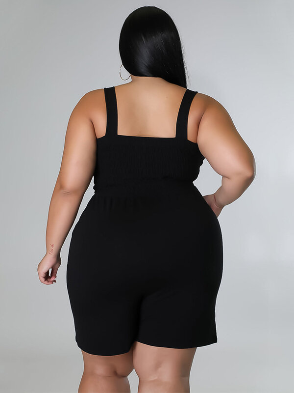 Wmstar Plus Size Romper Women Jumpsuit Clothing Solid Slip Corset Sexy Casual Shorts New Style Summer Wholesale Dropshipping
