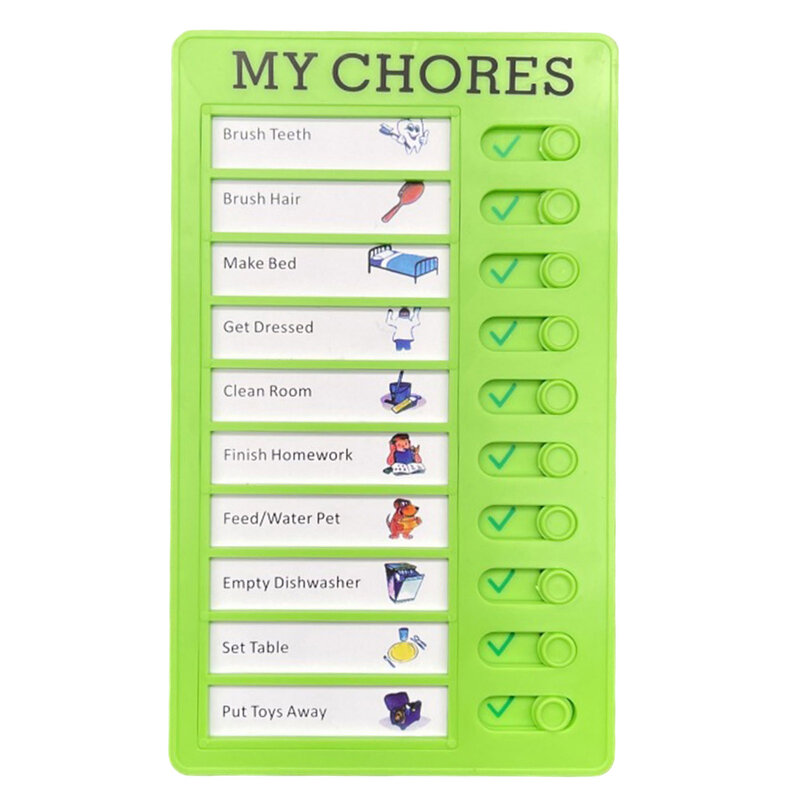 어린이 성인을 위한 플라스틱 체크리스트 보드, 데일리 할 일 목록, Check List Planner Chore Board