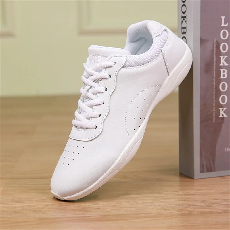 Белая танцевальная обувь для девочек ARKKG, кроссовки, молодежная обувь для чарлидинга, обувь для атлетических тренировок, детская обувь для аэробики