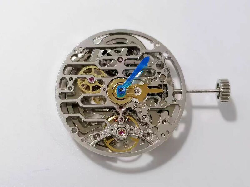 Zegarek ruch 7500 ruch trzy igły srebrny rzeźbione wydrążone ruch 80 godzin zasilania Brand New