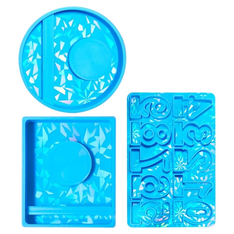 Number Candlestick Mold Silicone Holder Mould Holographics Moulds Gypsum Home Ornaments Mould