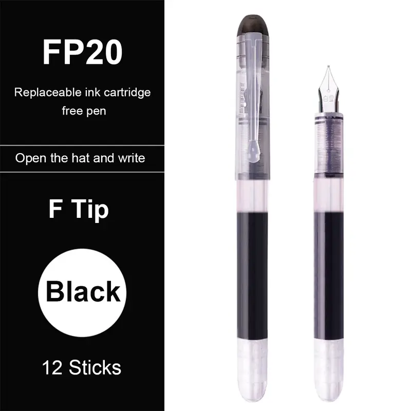 Fountain Pen Large Capacity Gel Pen Quick Drying Straight Liquid Ink For Student Office School Supplies stationary