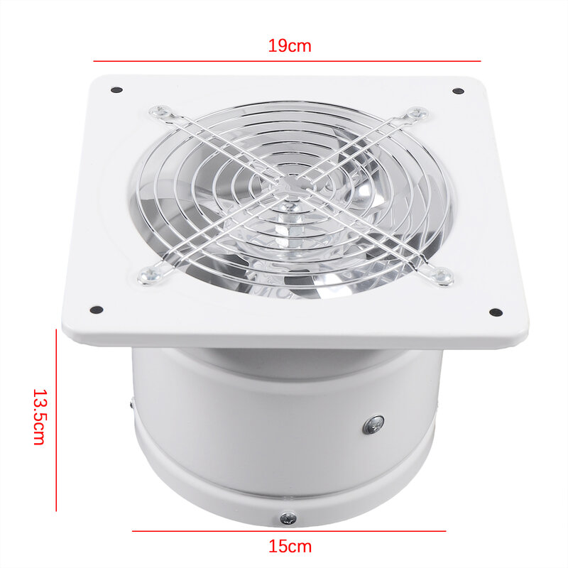 6in Wall Extractor Exhaust Fan Low Noise Ventilation Blower Window for Kitchen Bathroom Toilet White 110V 40W