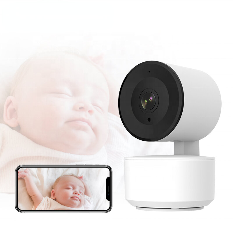실내 소리 감지 IR 야간 투시 무선 아기 수면 카메라, 1080p 모션 추적, 와이파이 스마트 투야 베이비 폰