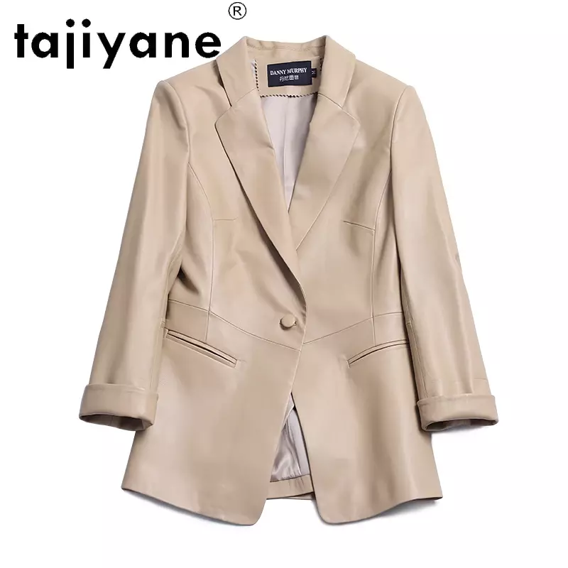 Куртка Tajiyane женская из натуральной кожи, осеннее пальто из натуральной овечьей шкуры, модная одежда, 2020
