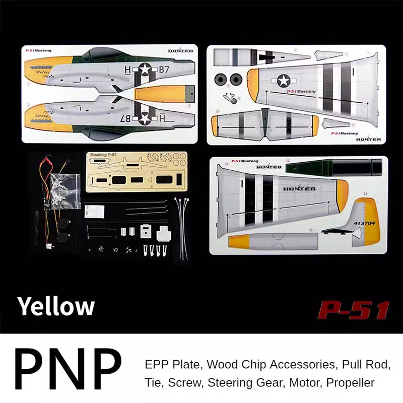 P51 mainan Remote Control, pesawat tempur Mustang botol penerbangan Model Remote Control DIY lembar EPP