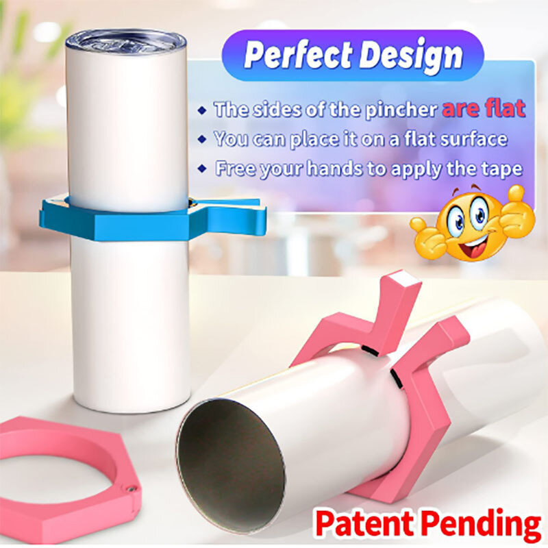 Pinch Perfect Tumblers Clamp Nonslip Tumbler Sublimation Accessories Tight-Fitting With Wing Nut Tightening Mechanism Wrap Tool