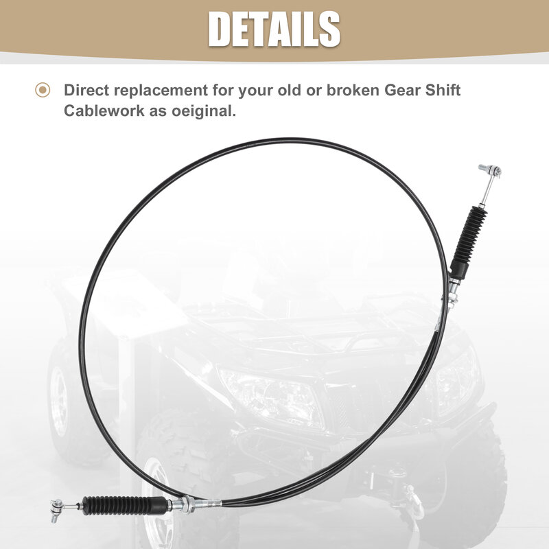 Motoforti Vehicle Gear Shift Cable Replacement for Wildcat 4 2013-2014 Black Metal