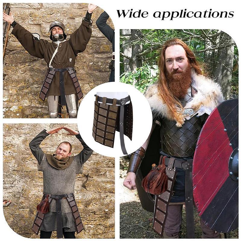 Medieval Thigh Belt Retro Double Sides Waist Protector Thigh Protection For Men Realistic Medieval Cosplay Costume For Party