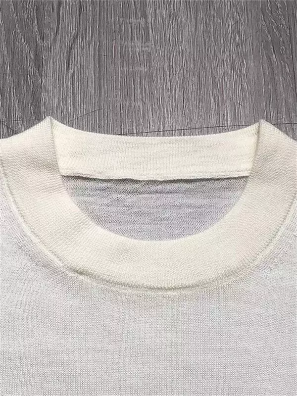Suéter de malha com gola em O monocromático feminino, pulôver simples de manga longa, casual, primavera, 2022