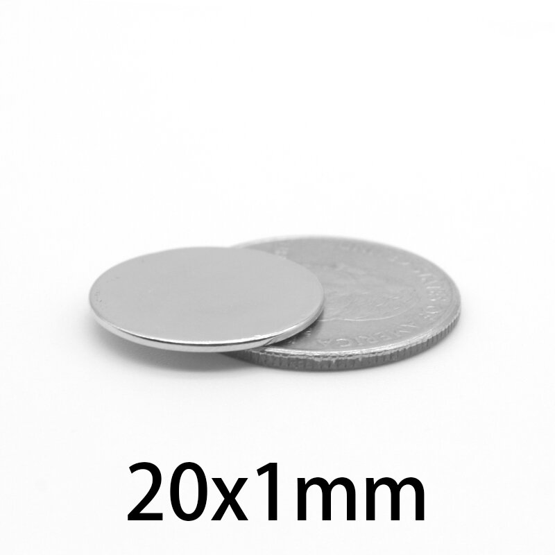 5/10/20/50/100/200 pz 20x1mm potenti magneti potenti 20x1mm magnete di ricerca rotondo 20mm X 1mm disco magnetico permanente al neodimio 20*1