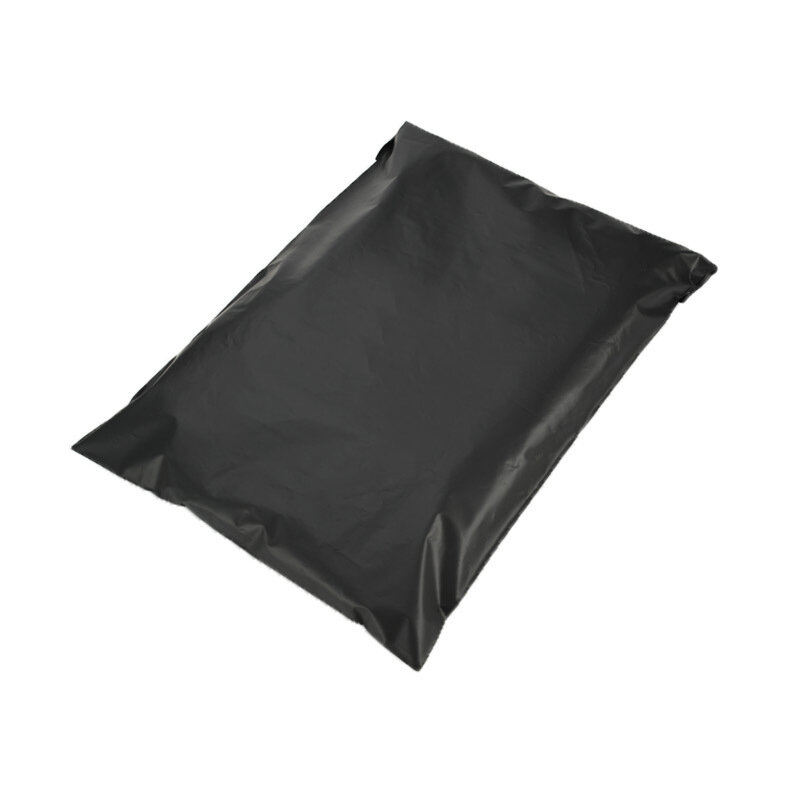 PE Envelope plástico Mailing Bag, preto, poli, impermeável, saco de armazenamento, auto-adesivo, espessamento, Mailer Embalagem, 100pcs