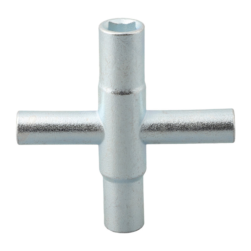 Prata Durável Banheiro Cross Wrench, Ferramentas Manuais Hardware, Substituição De Prata, 7.7x7.7cm, 40Cr