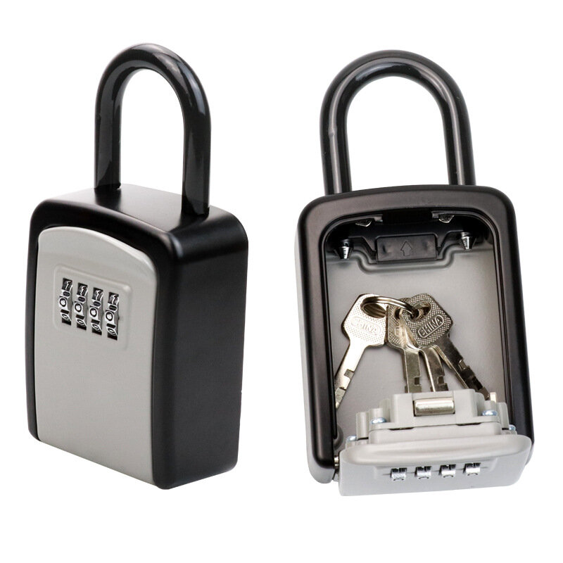 caja fuerte seguridad cajas fuertes caja de seguridad Caja de almacenamiento secreta para llaves, organizador de pared con combinación de 4 dígitos, contraseña, código de seguridad, sin llave, caja fuerte para el hogar