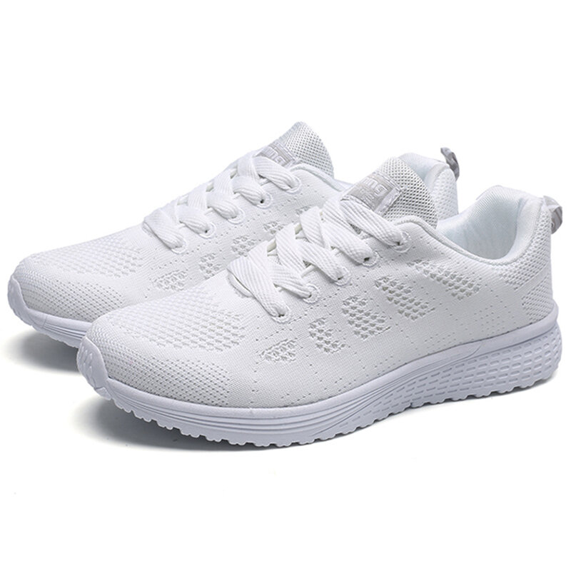 Breathable Fashion Women's Sneakers 2024 New Plus Size Outdoor Sneakers Women Mesh Fabric Lace Up Woman Shoes Female Footwear