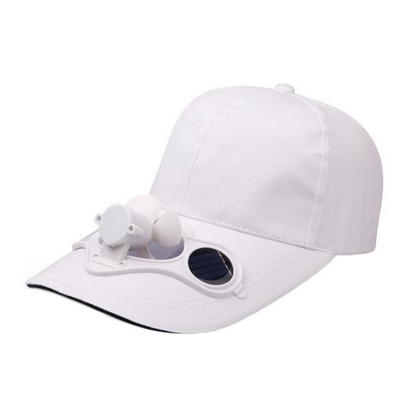 Chapéu de algodão unisex casual com proteção solar, esporte de verão com ventilador, carregamento gratuito, beisebol, 5 cores, 1-6pcs