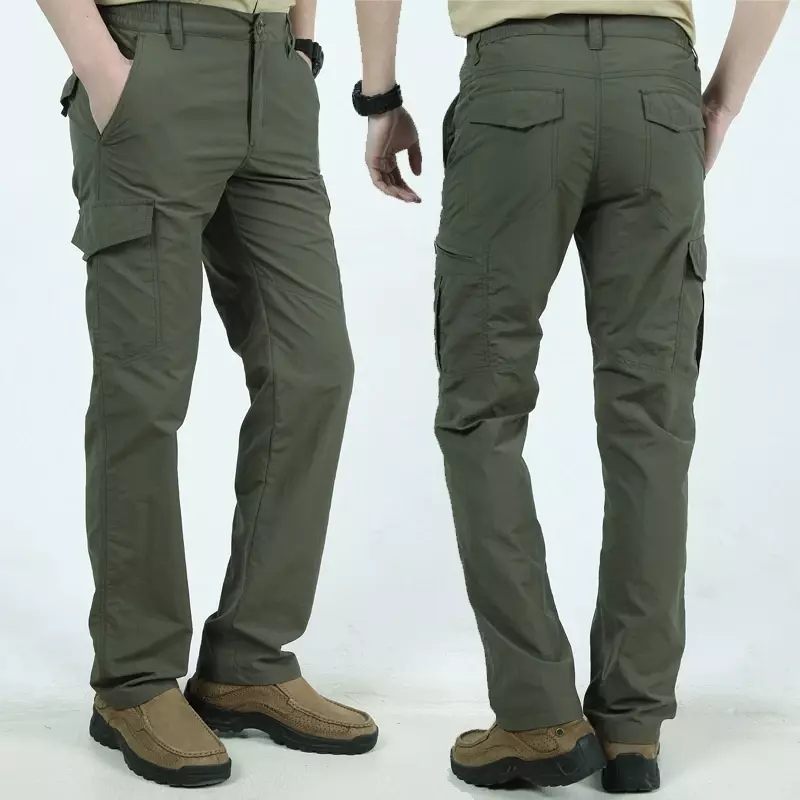 Męska spodnie taktyczne miejska spodnie Cargo bojowa z wieloma kieszeniami, wodoodporna, odporna na zużycie odzież treningowa na co dzień