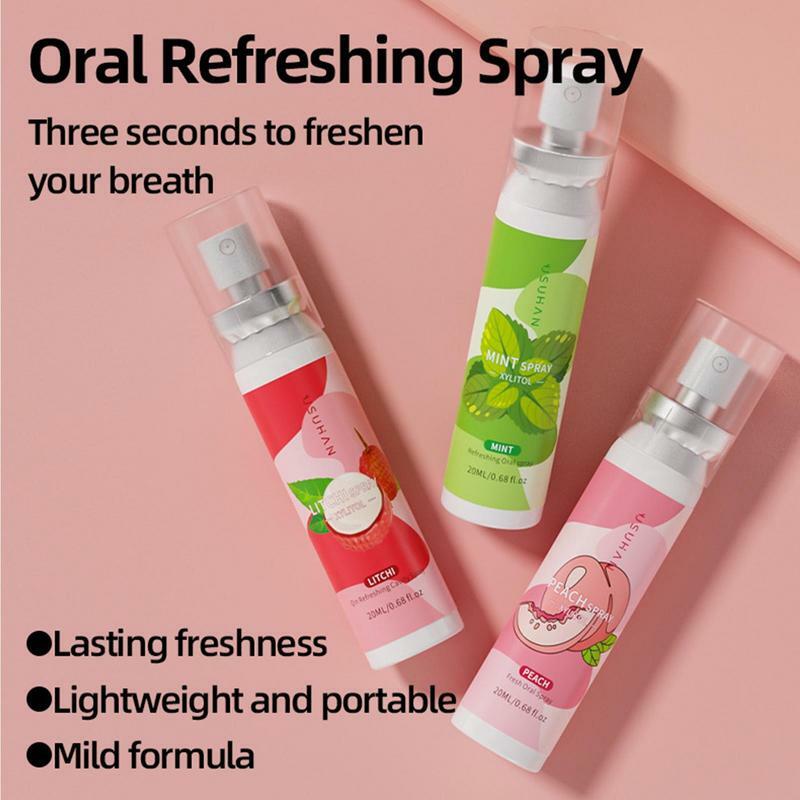 Purificadores Spray de boca para boca seca, Purificador Respiratório, Tratamento de mau hálito, Oral Pequeno Portátil, 20ml