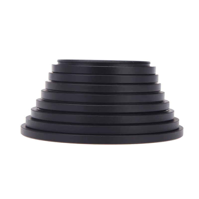 Metal Step Up Rings Lens Adapter Filter Set, anel de alumínio, lente universal, 37-49 49-52, 52-55, 55-58, 58-62, 62-67, 67 a 72, 72 a 77, 77 a 82mm