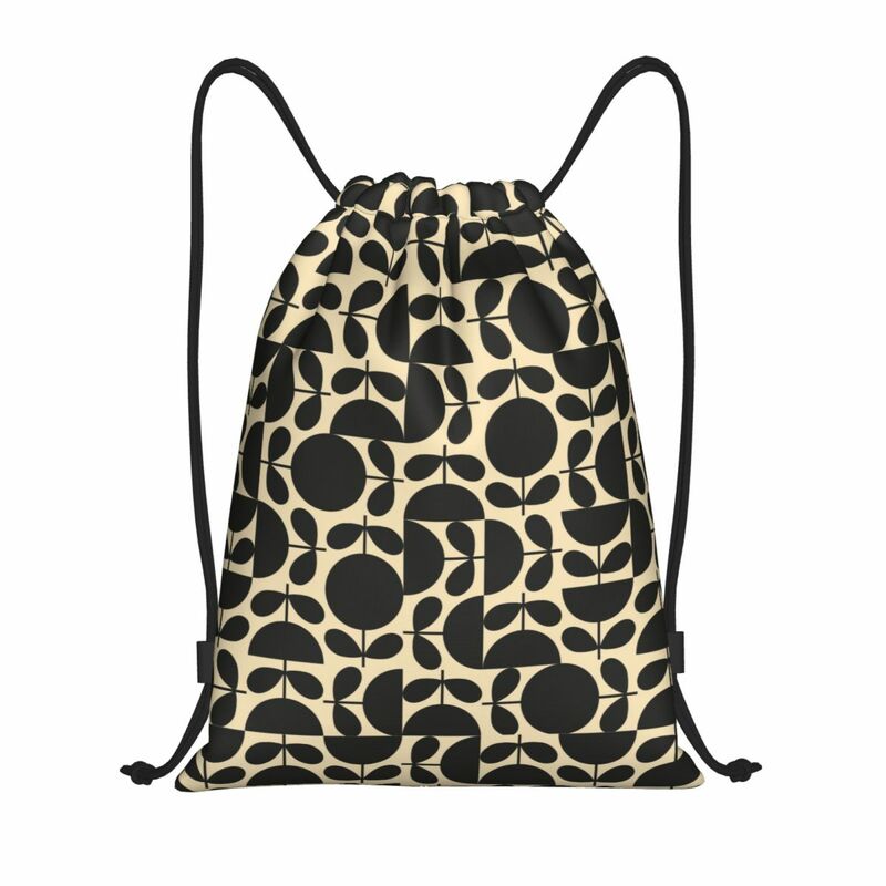 Orla Kiely Prints Jigsaw Stem Jet Drawstring Backpack Women Men Gym Sport Sackpack Portable Shopping Bag Sack