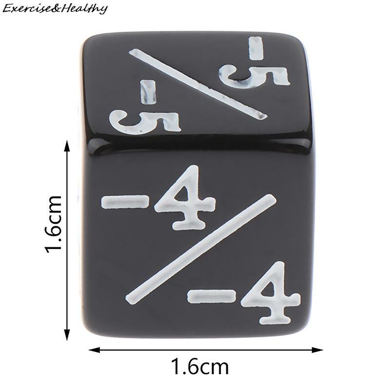 1/10PCS Card Gaming Token Loyalty Dice 16mm 6 Side Dice Counters +1/-1 Dice Kids Toy Counting Dice