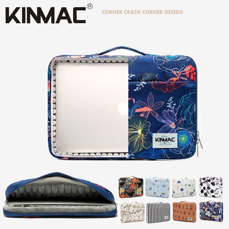 Tas Laptop merek Kinmac 12,13, 3,14,15.4,15.6 inci tahan benturan casing tas tangan wanita untuk MacBook Air Pro M1 2 tas kantor wanita PC