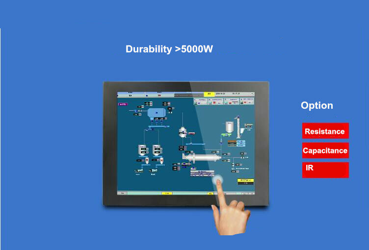Factory price 19 inch waterproof IP65 win10 linux embedded all in one touch screen monitor industrial pc