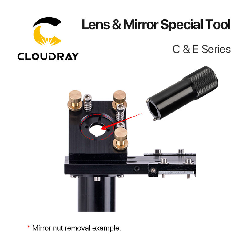Cloudray-Lens Mirror Removal and Insertion Tool, Porca do tubo-Remoção, Ferramenta para C e E Series