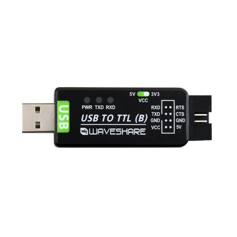 Przemysłowy konwerter Waveshare USB na TTL, oryginalny, ochrona wielu systemów i obsługa systemów