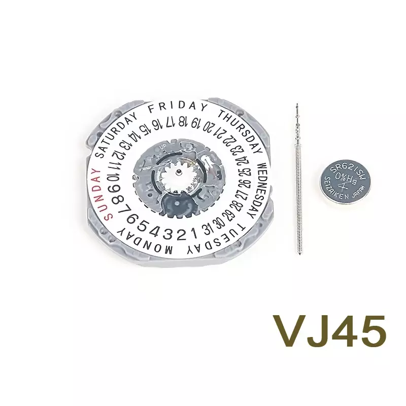 Nowy oryginalny Japan VJ45B ruch trzy ręce sześć godzin kalendarz kwarcowy VJ45 akcesoria do zegarków